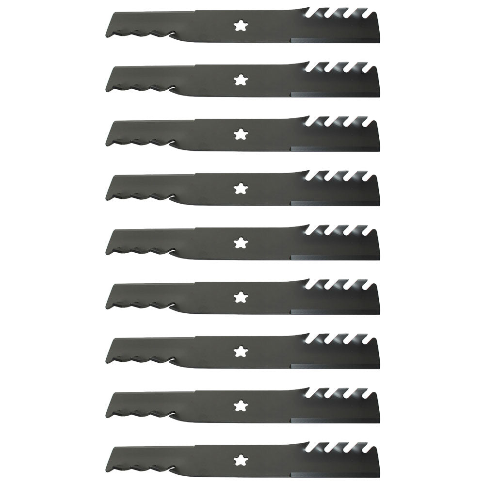 (9) Mulch Mower Blades Fits Craftsman Riding Mower 54" Deck 187254 187255 187256