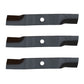 Set of 3 Fits Kubota 48" mower blades K5576-34350 K5576-34340 K5576-97530