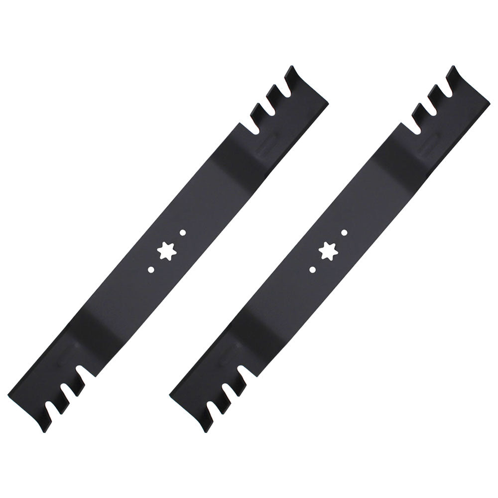 46 1/4" Fits Stens #302-422 Toothed Mulch Lawn Mower Blade Set (2) MTD / Fits