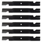 (6) Notched Mower Blade fits 61" Cut Mowers Fits Bobcat Fits John Deere Fits