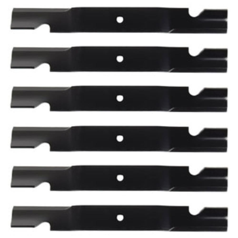 (6) Notched Mower Blade fits 61" Cut Mowers Fits Bobcat Fits John Deere Fits