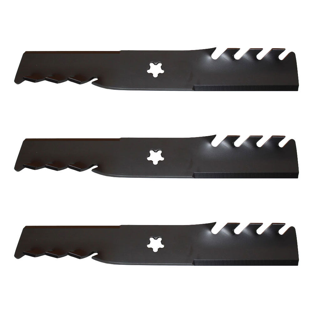 3 Pack 48" Toothed Mulching Blades fits Dixon Ram ZTR 539113425 539115279