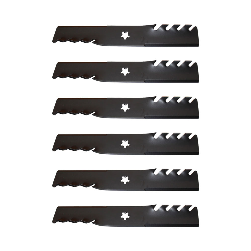 Qty 6: Toothed Mulching Blade Fits Yazoo/Kees Replaces 539 113425
