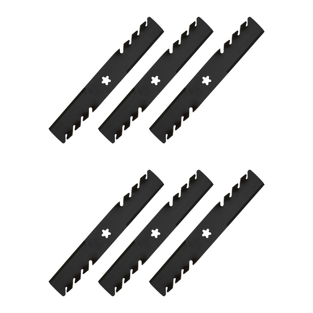 Qty 6: Toothed Mulching Blade Fits Yazoo/Kees Replaces 539 113425