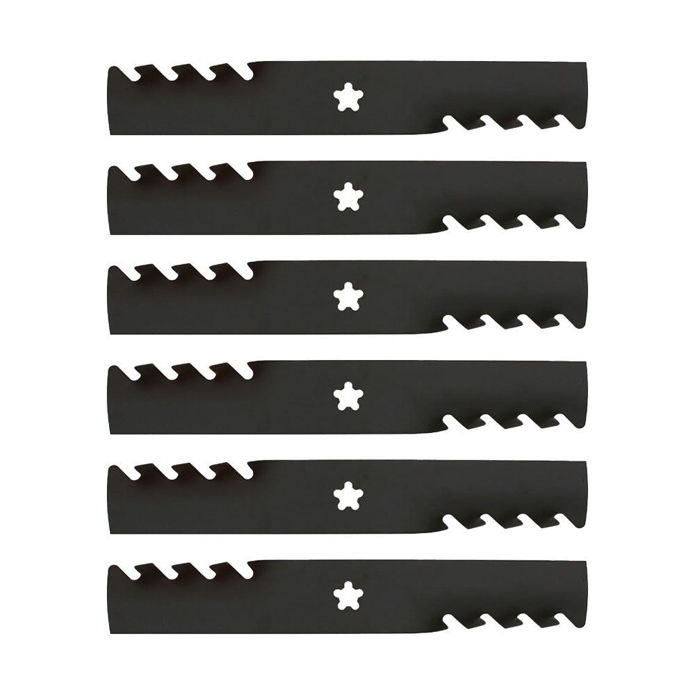 Qty 6: Toothed Mulching Blade Fits Yazoo/Kees Replaces 539 113425
