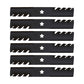 Qty 6: Toothed Mulching Blade Fits Husqvarna Replaces 539 11 34-25