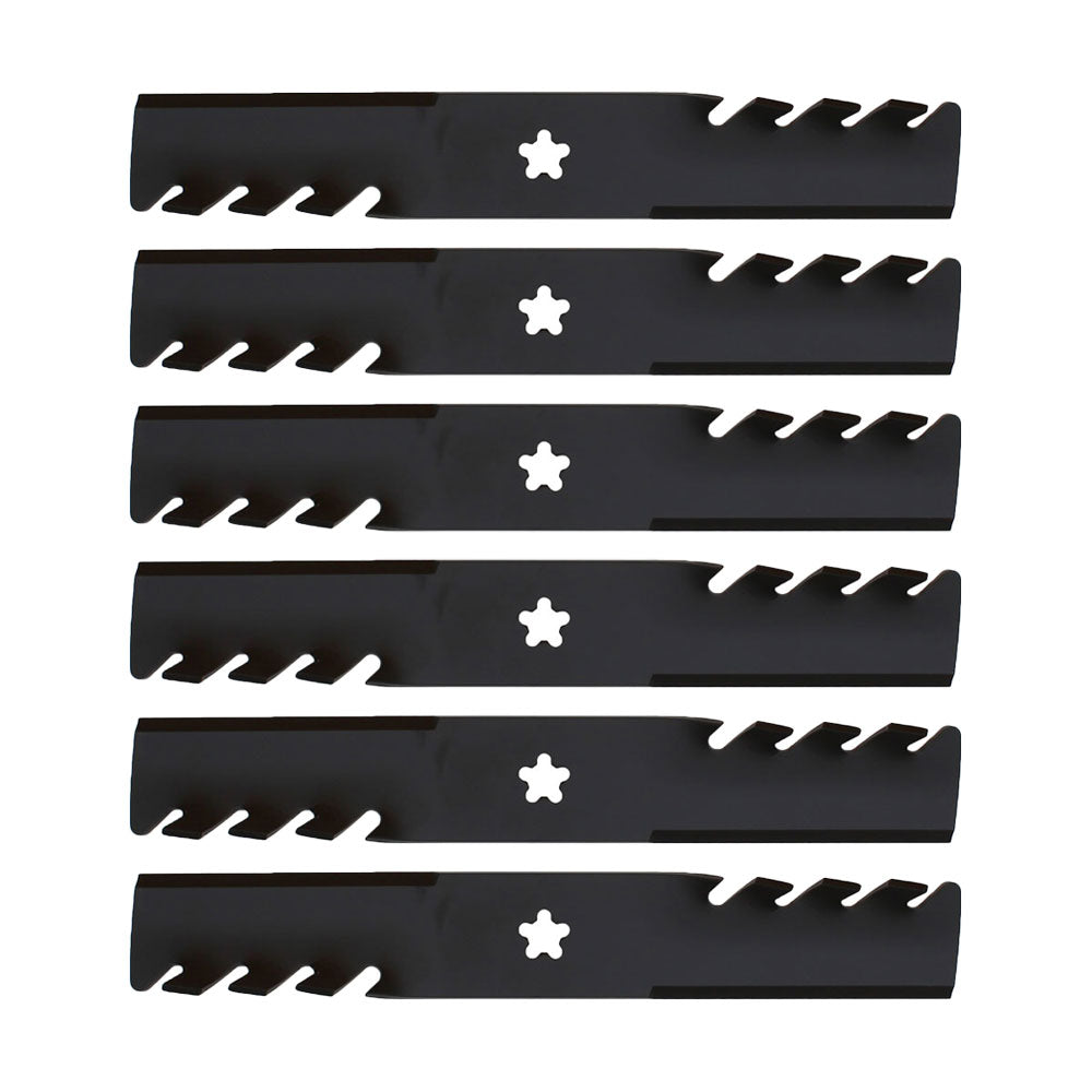 Qty 6: Toothed Mulching Blade Fits Dixon Replaces 539113425-Mulching