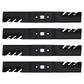 QTY 4: Toothed Mower Blade
 Fits Cub Cadet Replaces 742-04154