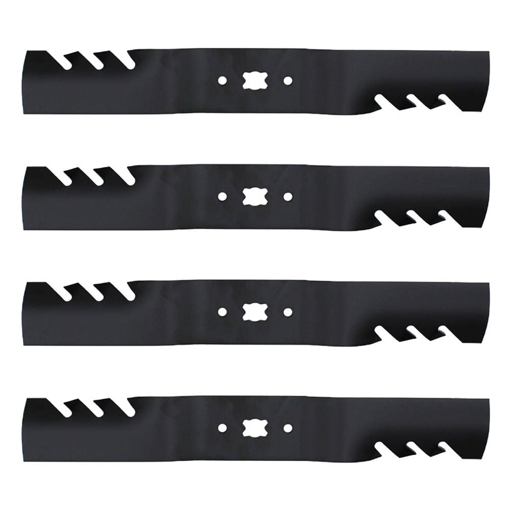 QTY 4: Toothed Mower Blade
 Fits Oregon