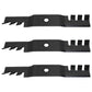 (3) Toothed Mulching Blade Fits John Deere Mower F620 F510 F710 LX172 AM115442