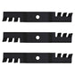 (3) Toothed Mulching Blade Fits John Deere Mower F620 F510 F710 LX172 AM115442