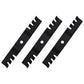 3 Pack Mulching Blades for M115495 Fits John Deere 48" Deck 240 265 325 345 445