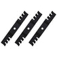 (3) Toothed Mulching Blade Fits John Deere Mower F620 F510 F710 LX172 AM115442