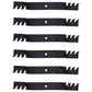 6PK of 21" x 5/8" Wavy Mulching Blade (2) Blades- 42"cut & (3) Blades - 61" cut