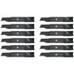 Qty 12: High Lift Mower Blade Fits Lesco Replaces 705337