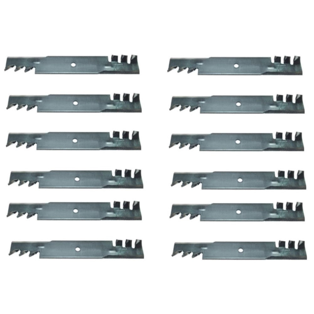Qty 12: Heavy Duty Toothed Mulching Blade Fits Hustler Replaces 601014