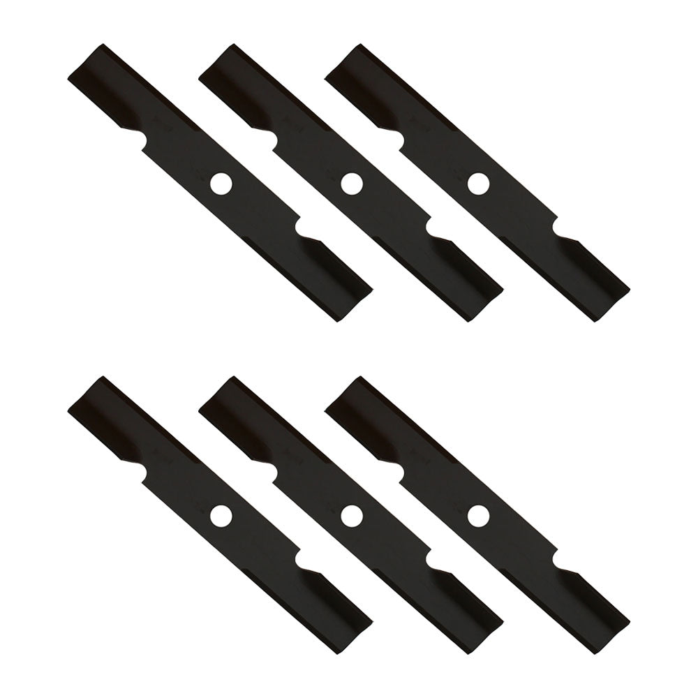 Qty. 6: Notched Mower Blade Fits Exmark Replaces 103-6381