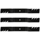 Three New Aftermarket Replacement Mulching Blades Fits Toro 3320 3280-D 4000-D