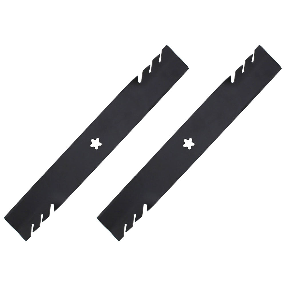 Qty 2: Toothed Mulching Blade
 Fits Poulan Replaces 134149