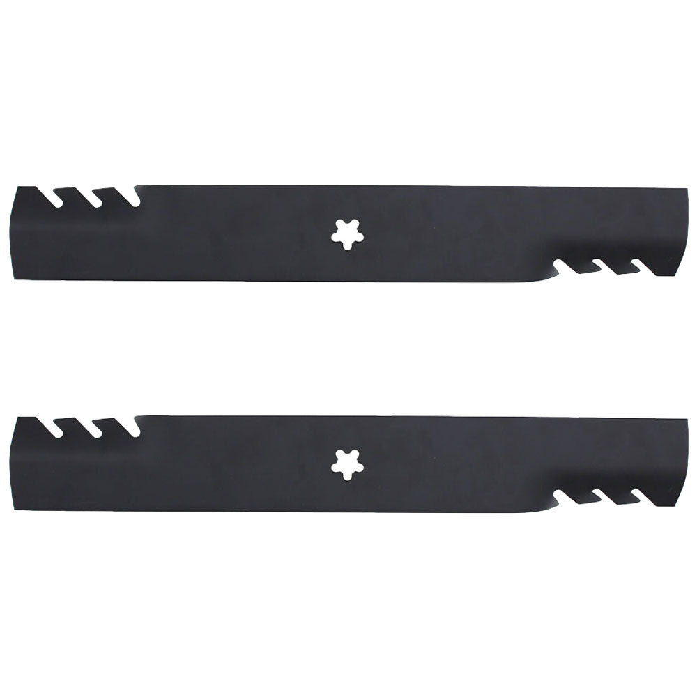 Qty 2: Toothed Mulching Blade
 Fits Mcculloch Replaces 532139775