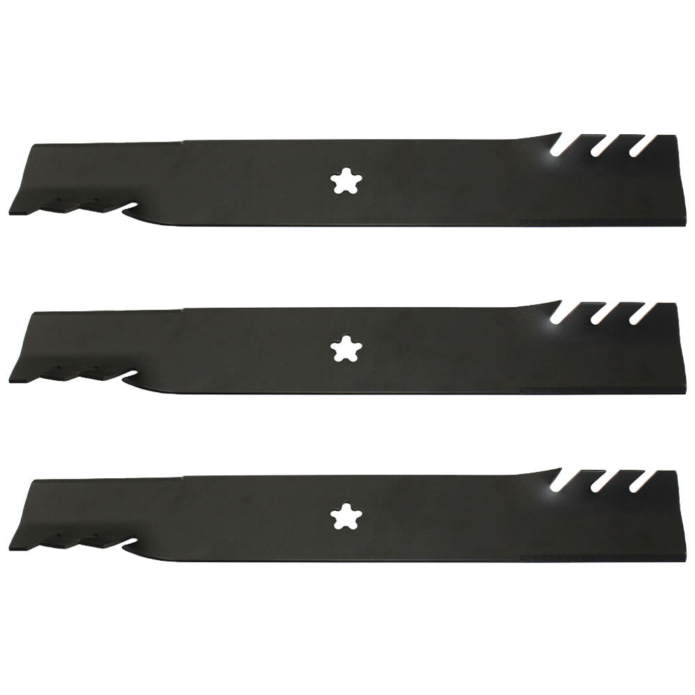 Qty 3: Toothed Mower Blades Fits Ariens Replaces 21546095