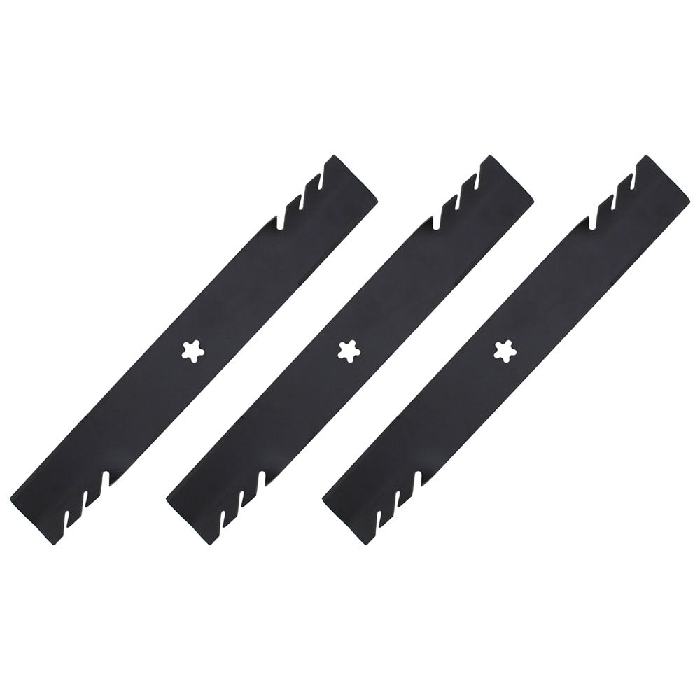 Qty 3: Toothed Mower Blades Fits Mcculloch Replaces 532139775