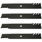 (4) Toothed Mulching Mower Blades fits Dixon 42" Decks Replaces 539119852