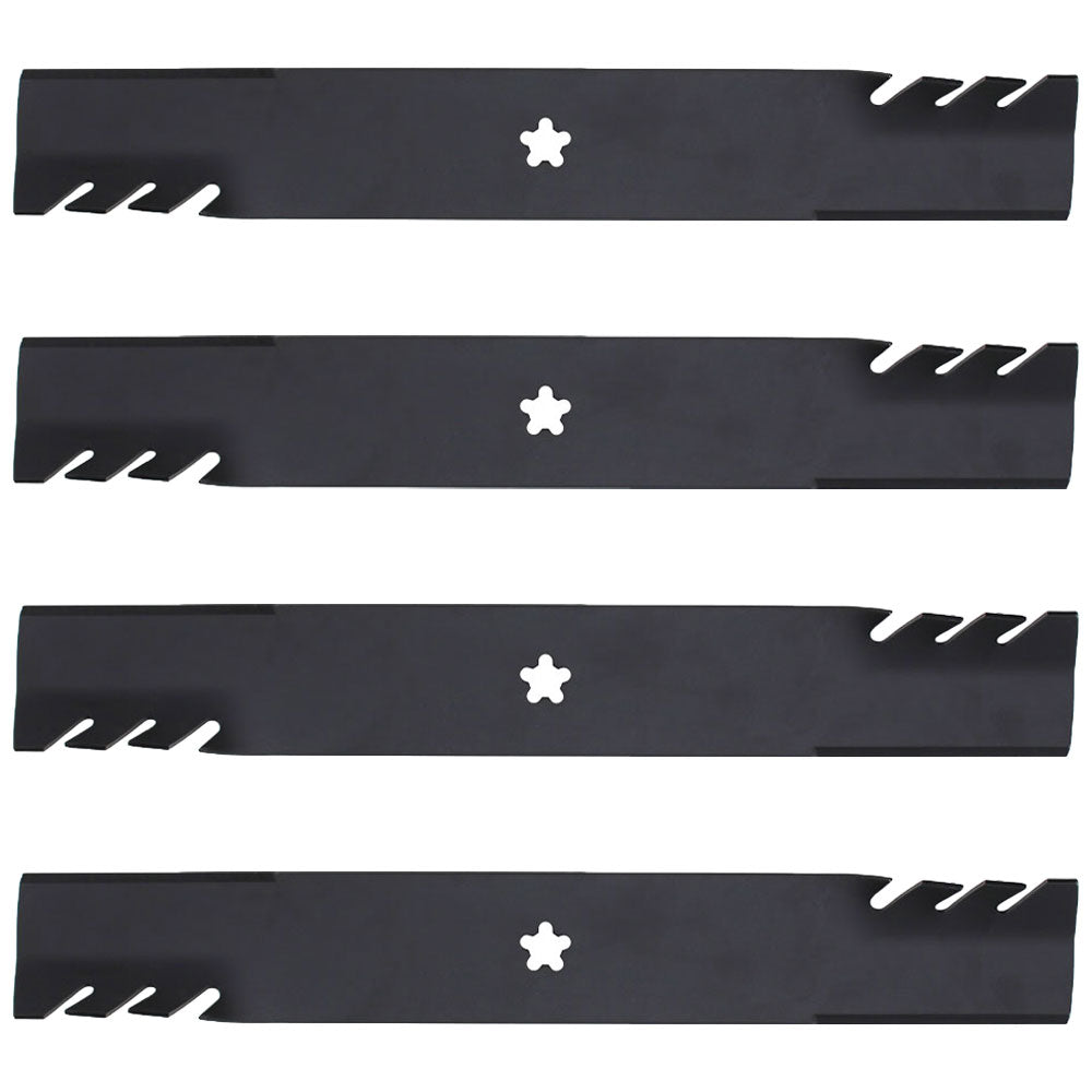 (4) Toothed Mulching Mower Blades Fits Craftsman 42" Decks Repl. 134149 422719