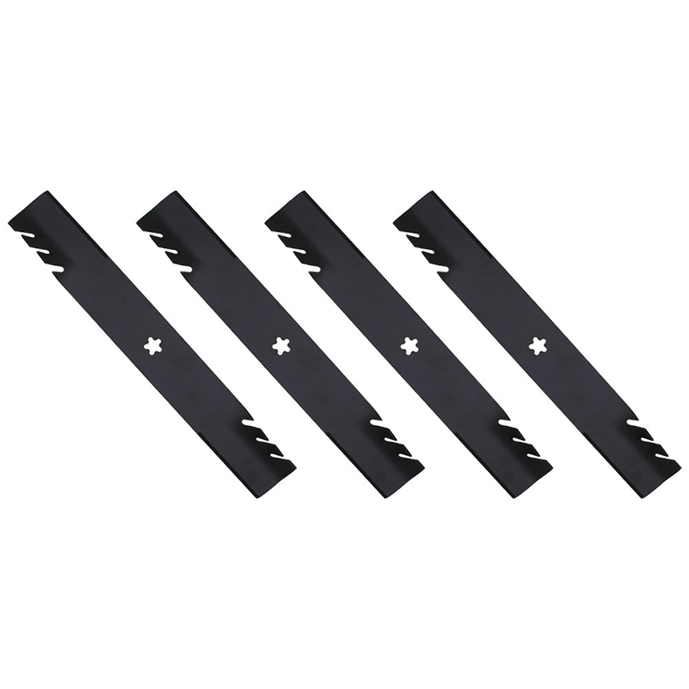 Qty 4: Toothed Mower Blades Fits AYP Replaces 127843