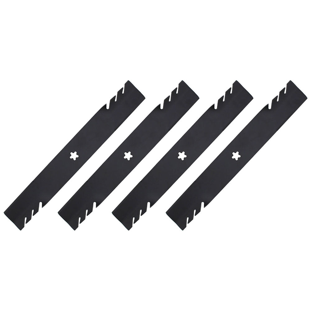 (4) Toothed Mulching Mower Blades Fits Husqvarna 42" Decks Replaces 532138971