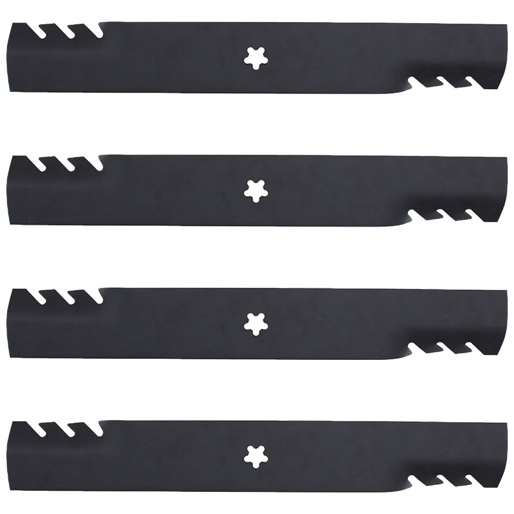 (4) Toothed Mulching Mower Blades Fits Poulan Pro 42" Decks Replaces 532138971
