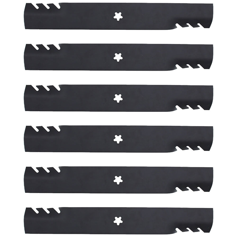 Qty 6: Toothed Mower Blades Fits AYP Replaces 127843