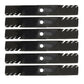 Six (6) 392-025 Blades For 60" Fits Exmark Lazer Z 103-6393 103-6398 116-5174
