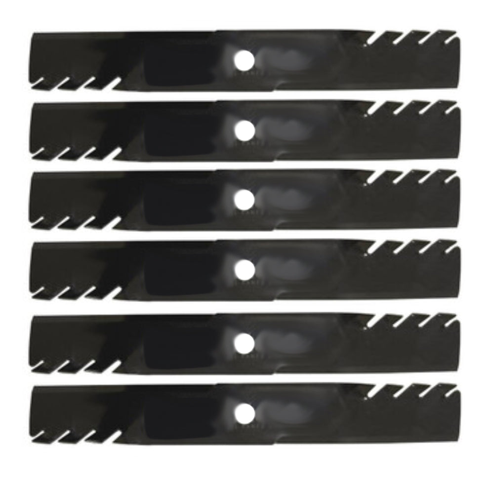 Qty 6: Toothed Mulch Mower Blades Fits Exmark Replaces 103-6383