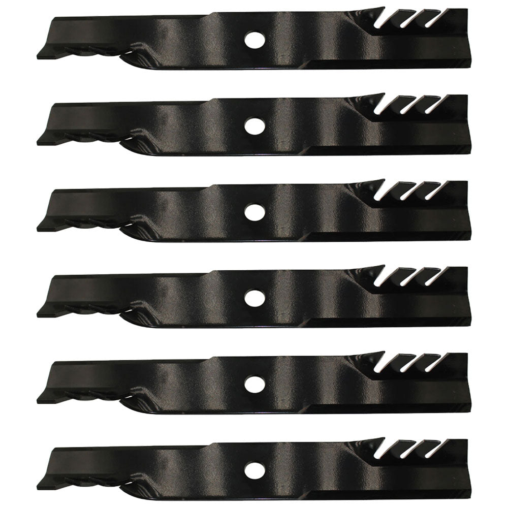 Qty 6: Toothed Mulch Mower Blades Fits Exmark Replaces 103-6383
