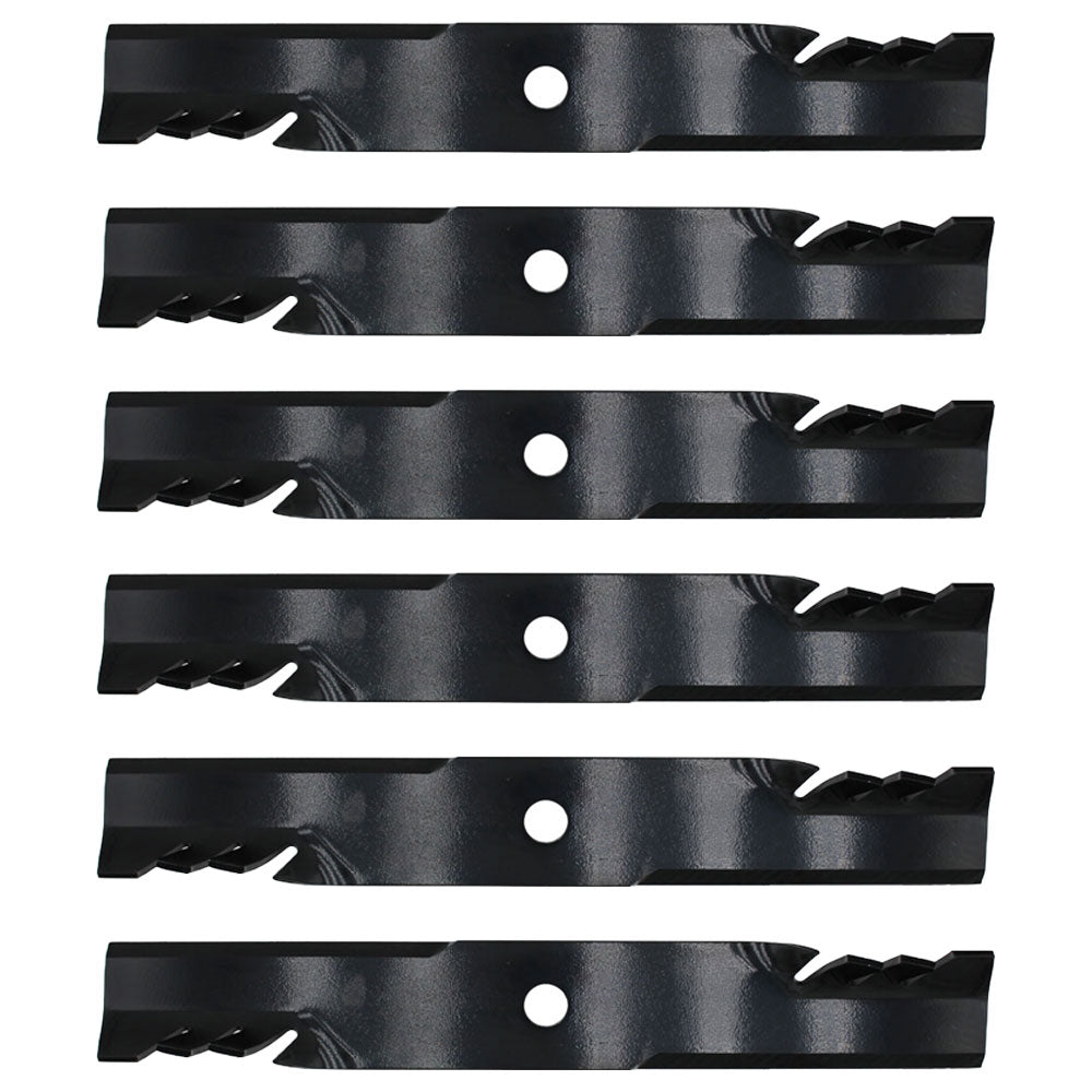Qty 6: Toothed Mulch Mower Blades Fits Exmark Replaces 103-6383