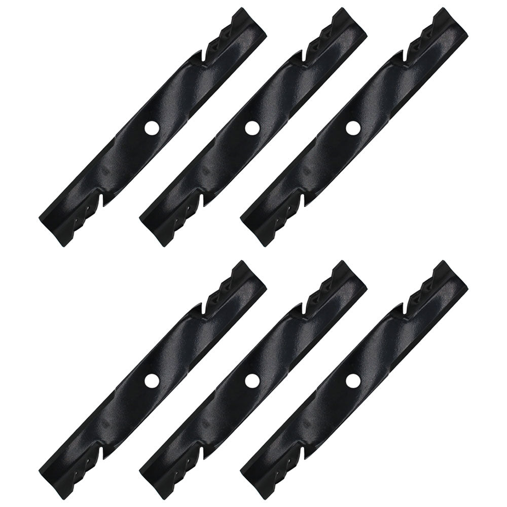 Qty 6: Toothed Mulch Mower Blades Fits Exmark Replaces 103-6383