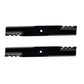 Qty 2: Heavy Duty Toothed Mower Blade
 Fits Worldlawn Replaces 823004