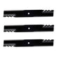 Qty 3: Heavy Duty Toothed Mower Blade Fits John Deere Replaces AM104490