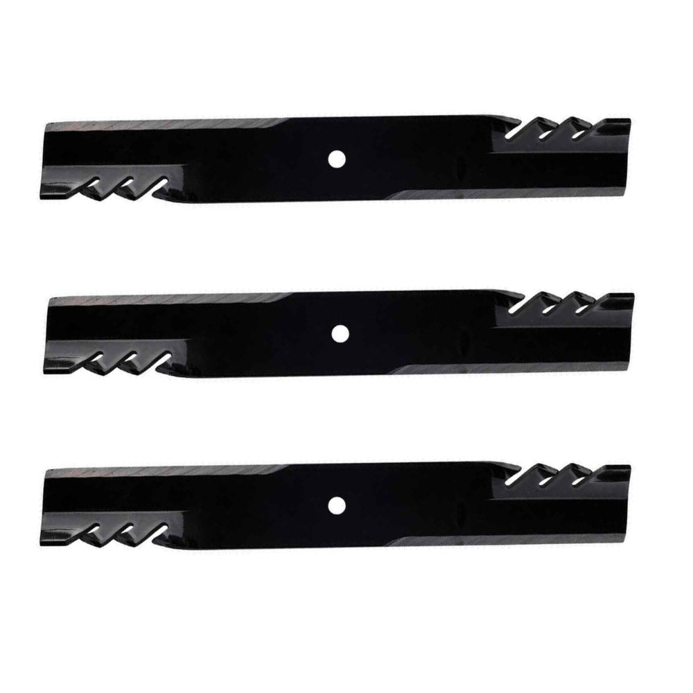 Qty 3: Heavy Duty Toothed Mower Blade Fits John Deere Replaces AM104490