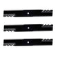 (3) Toothed Mulching Mower Blades Fits Husqvarna Zero Turn 52" Deck 539100341