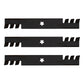 Qty 3: Toothed Mulching Mower Blade Fits Yazoo/Kees Replaces 539112079