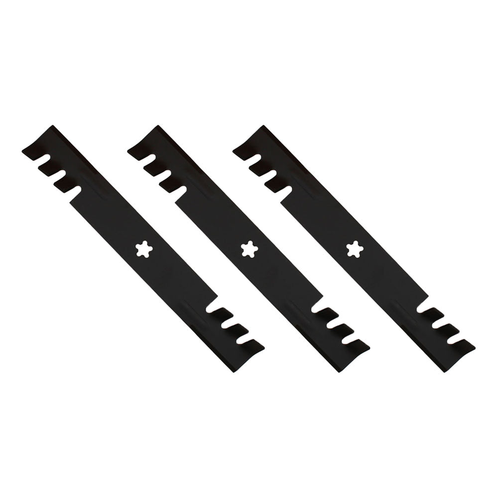 Qty 3: Toothed Mulching Mower Blade Fits Dixon Replaces 539112079
