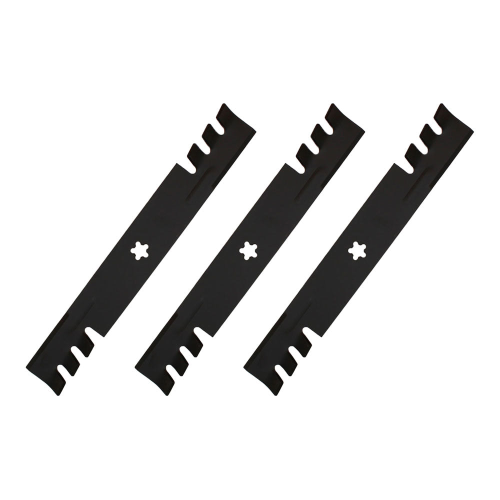 Qty 3: Toothed Mulching Mower Blade Fits Yazoo/Kees Replaces 539112079