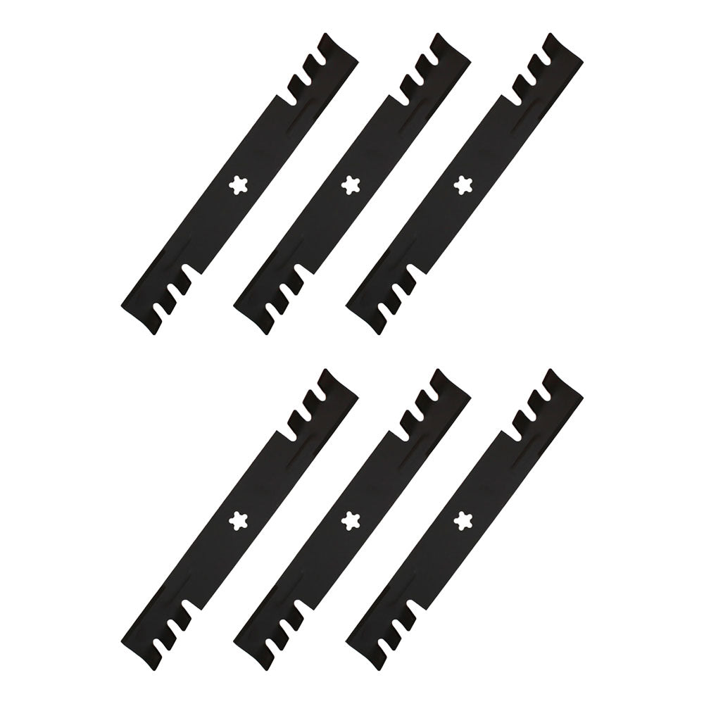 Qty: 6 Toothed Mulching Mower Blade Fits Yazoo/Kees Replaces 539112079