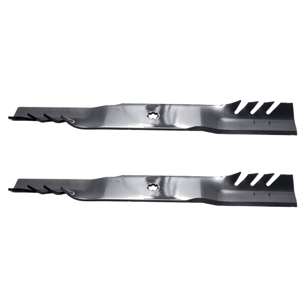 Qty 2: Toothed Mulching Blade Fits John Deere Replaces AM137327