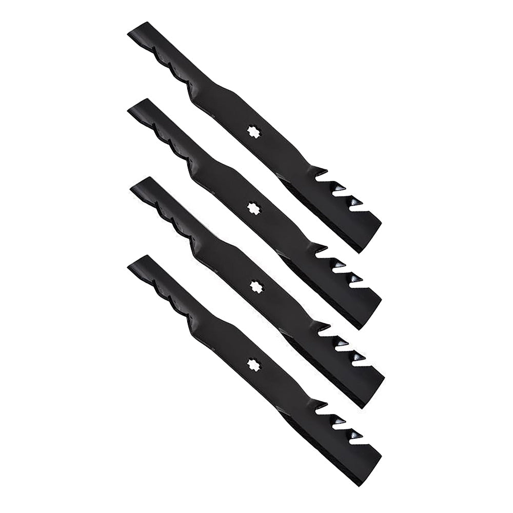 Qty 4: Toothed Mulching Blade Fits John Deere Replaces AM137327