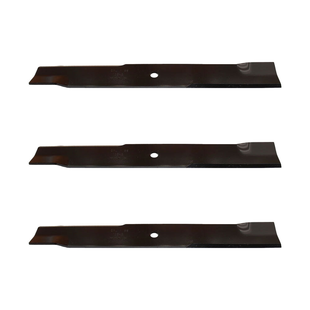 Three Low-Lift Blades 20-1/2" x 5/8" Fits Exmark Turf Ranger Turf Tracer Hydro