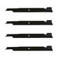 Qty 4: Notched High Lift Mower Blade Fits Dixie Chopper Replaces 30227-60