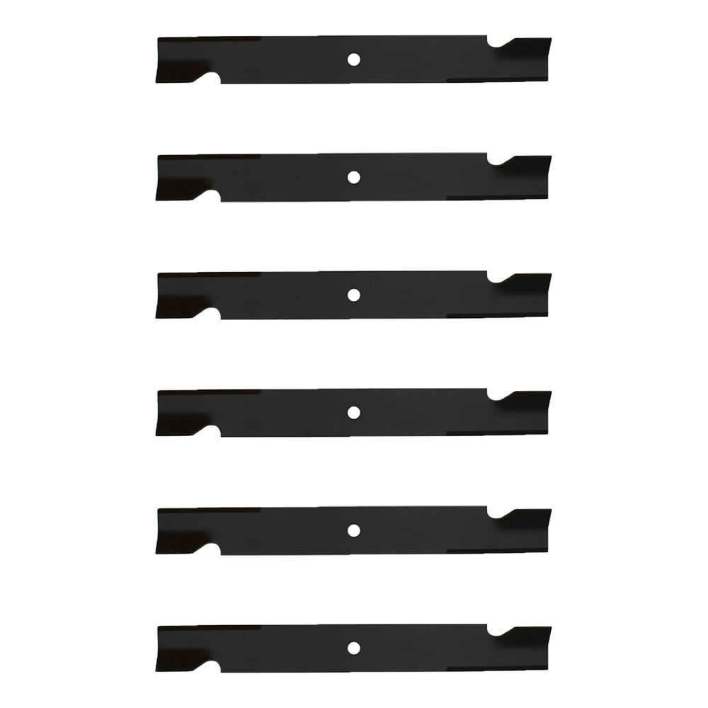 Qty 6: Notched High Lift Mower Blade Fits Dixie Chopper Replaces 30227-60